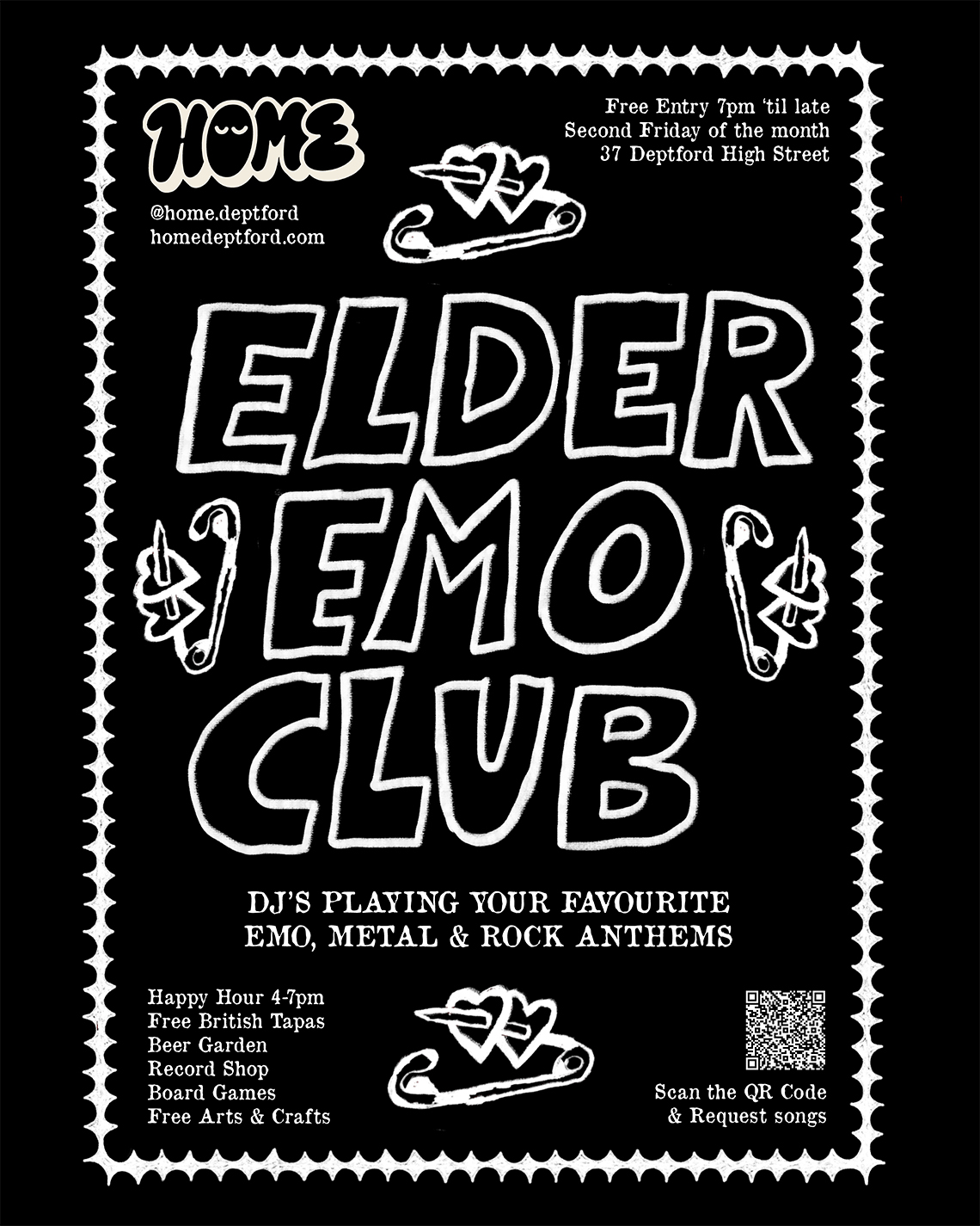 Flyer connected to Elder Emo Club