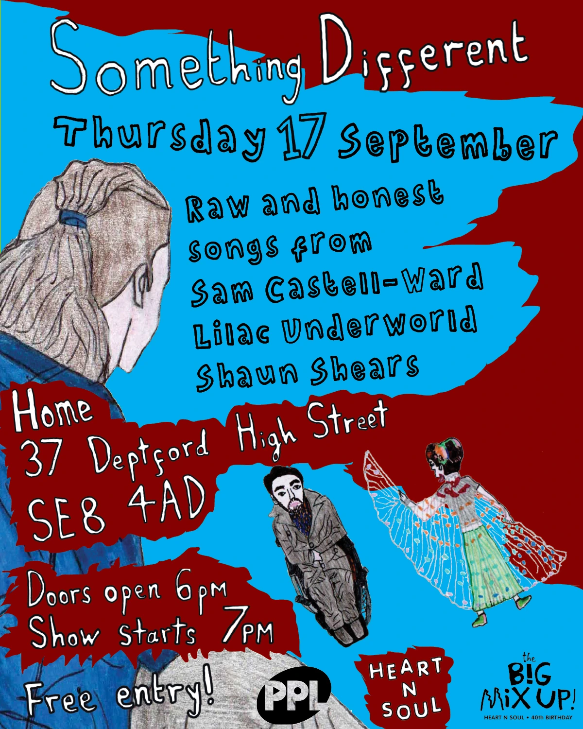 Flyer connected to Sam Castell-Ward, Lilac Underworld, Shawn Shears