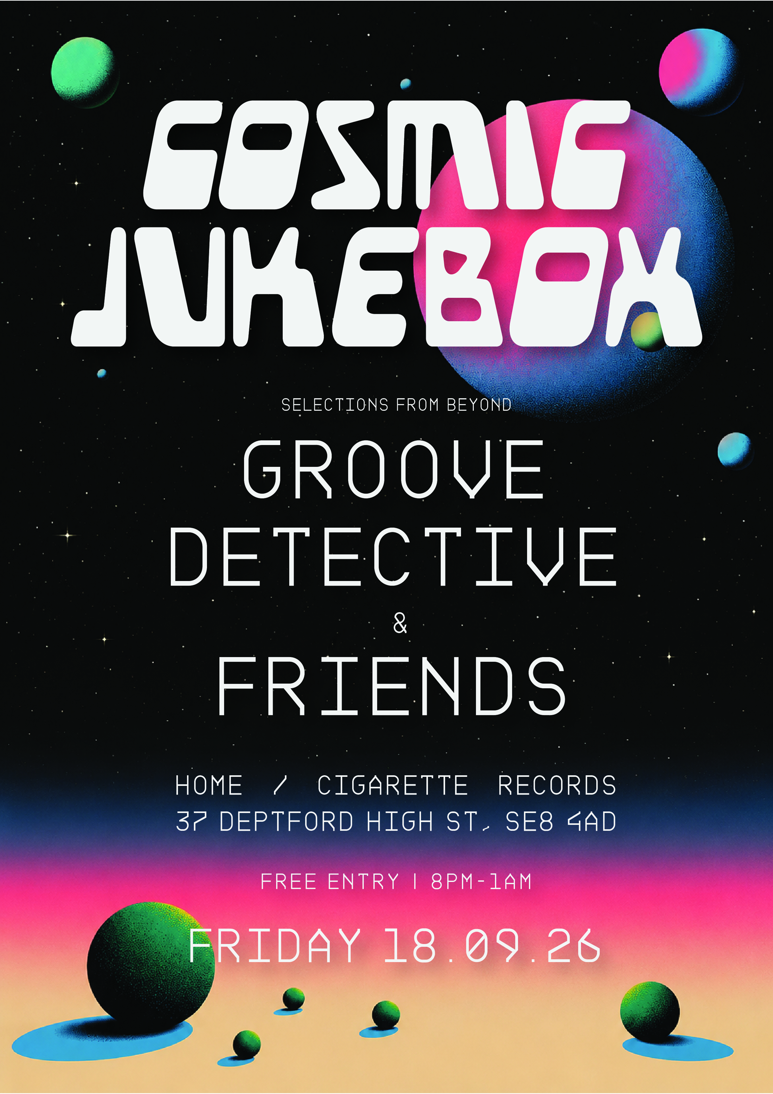 Flyer connected to Groove Detective & Friends